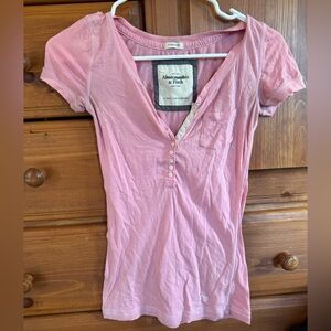 Abercrombie & Fitch Light Pink Short Sleeve Tee
